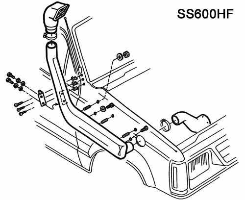 Шноркель Safari на Mitsubishi Triton MH series