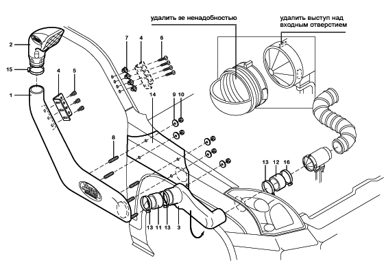 Шноркель Toyota Prado 120