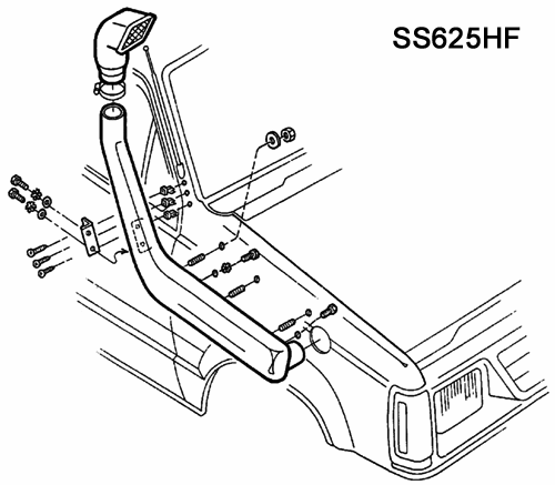 Шноркель Safari на Mitsubishi Triton MH series
