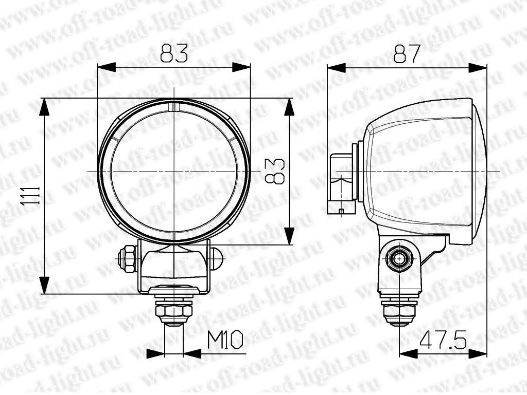 Фара дальнего света HELLA  Module 70 FF  (Н9)